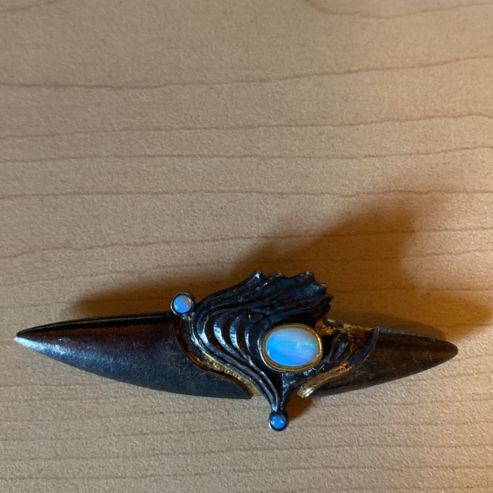 Possible Silver and Opal brooch